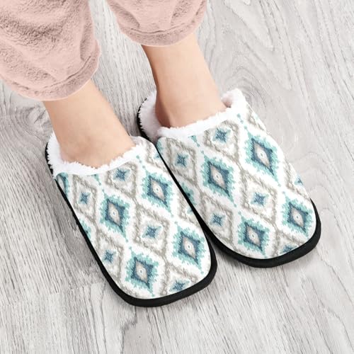 Painted Bohemian Green Gradient Slippers For Women Men Soft Memory Foam Non-Slip Design Winter Indoor House Shoes Travel Slipper4