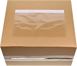 A5 Invoice Enclosed Pouch 170mm x 250mm Self-Adhesive Doculope Clear Front Document Holder Waterproof Shipping Label Walle...