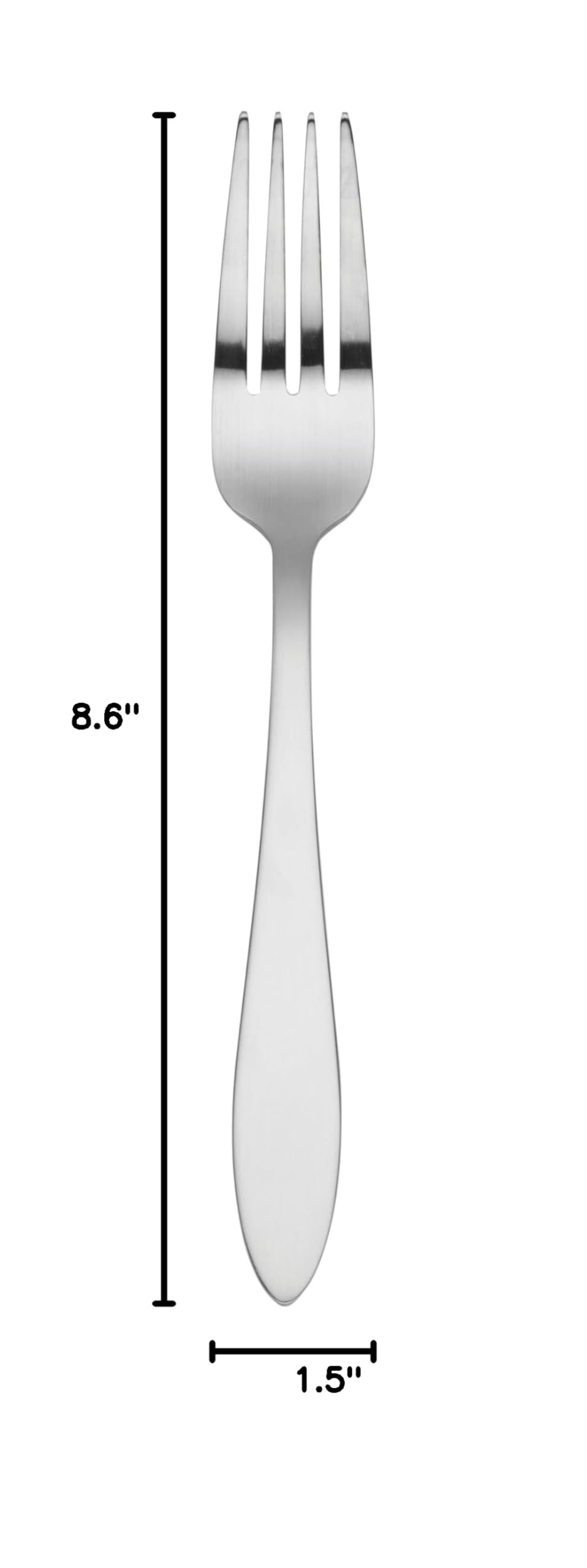 Oneida Taylor Everyday Flatware Dinner Forks, Set of 8, 18/0 Stainless Steel, Silverware Set, 1.5 x 3.75 x 8.6 inches — Amazon image 3