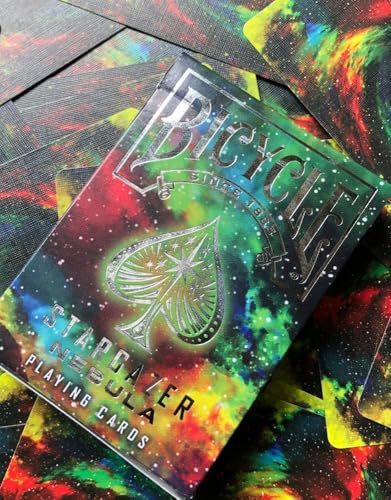 Bicycle Stargazer Nebula Playing Cards , Black