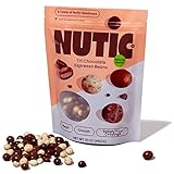 Gourmet Chocolate Covered Espresso Beans By Nutic | 1Lb | White Milk And Dark Chocolate Coffee Beans