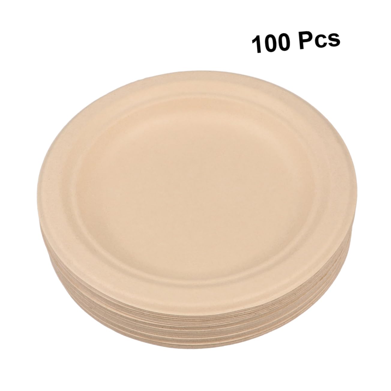 Anneome 100 Piezas Platos Desechables Pulpa de Color Marrón de Bandejas Biodegradables para Servir Fiestas Bodas y Cumpleaños