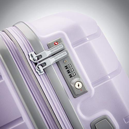 Samsonite Freeform Hardside Expandable with Double Spinner Wheels, Lilac, Checked-Large 28-Inch