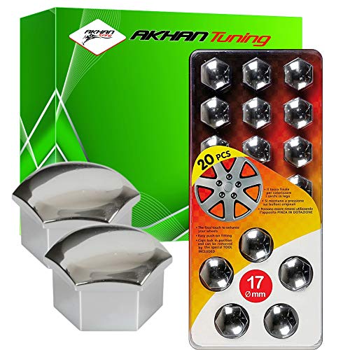 Lot De 20 Cache-écrous Noirs 17mm - Protection Et Embellissement Pour Jantes - Avec Outil De Retrait - Plastique Résistant