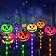 Homeleo Set von 6 Kürbis Solarlampen für Halloween Outdoor, Garten Deko, Solar Pumpkin Pathway Lights Außen Wetterfest für Patio, Rasen, Zaun, Veranda, Balkon