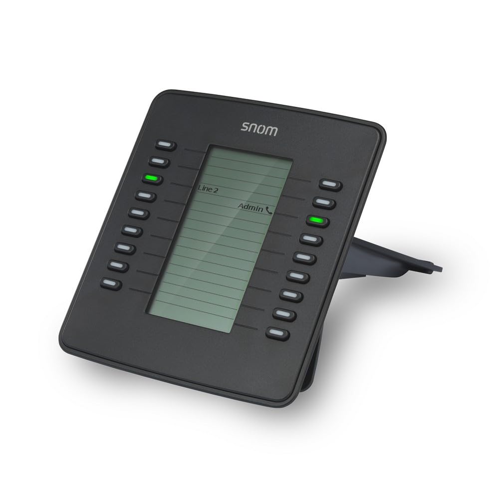 SNOM D7 USB Espansione Cellulari modulo Per D7xx (ad alta risoluzione, Black &, display bianco con retroilluminazione, Daisy Chain fino a 3 moduli); Nero; 00004011