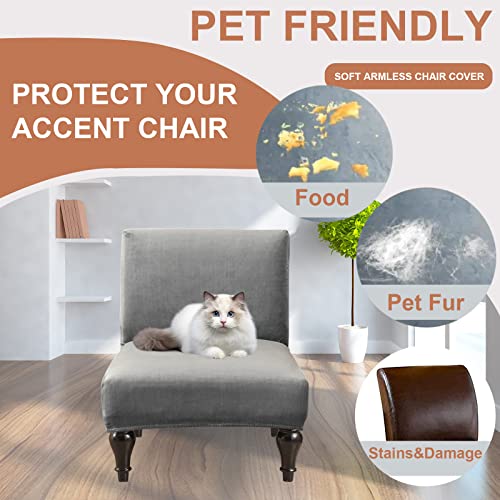 Image of Eco-Ancheng Armless Chair Slipcover - Removable, Washable, Printed Covers for Living & Dining Room