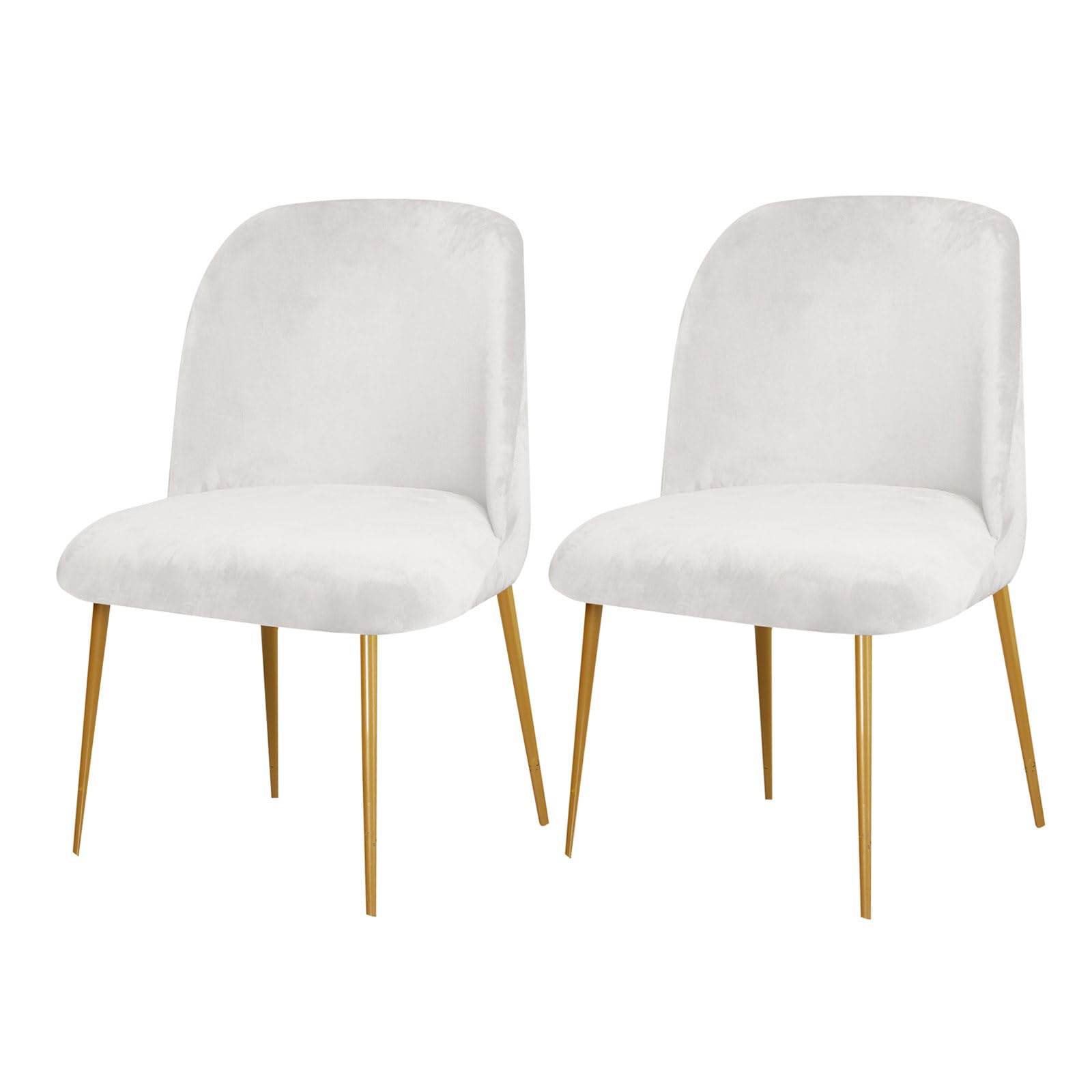 yampiyt Velvet Curved Chair Covers Dining Room Chairs Set of 1/2/4/6,Mid Century Modern Chair Covers, Semi Circle Back Chair Protector Seat Covers Slipcovers for Kitchen Living Room Set