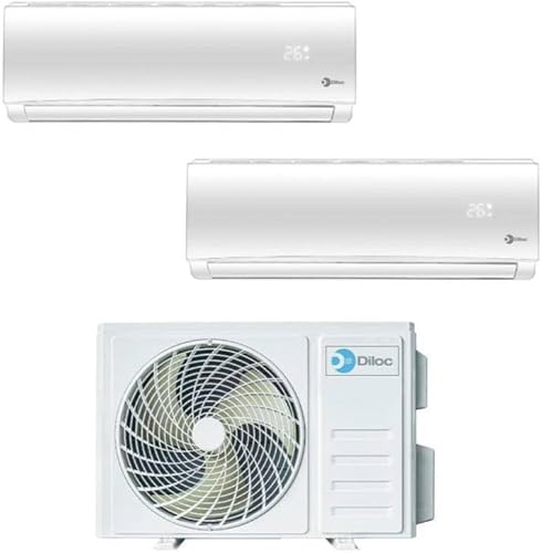 Climatizzatore Condizionatore Inverter Diloc Over dual split 12+18 12000+18000 Btu D.OVER321 R 32 A++ Wi-fi Optional