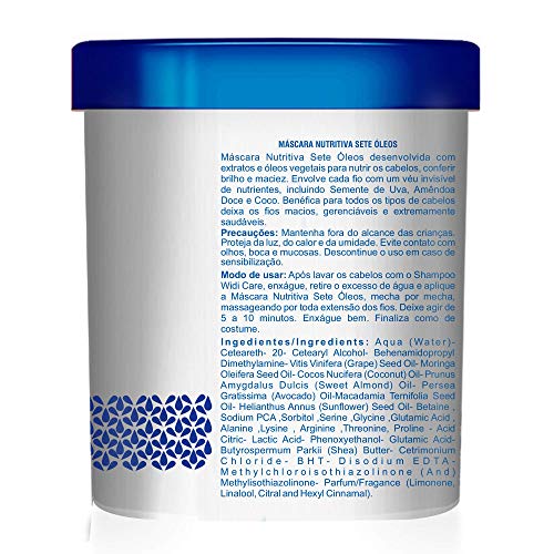 Widi Care Máscara Nutritiva Sete Óleos 1 Kg Branco Grande