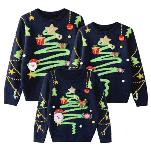 Image of Simplee kids Family Matching Christmas Sweaters, Ugly Pullover, 2T-2XL