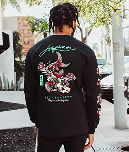 Riot Society Men's Long Sleeve Graphic and Embroidered Fashion T-Shirt3