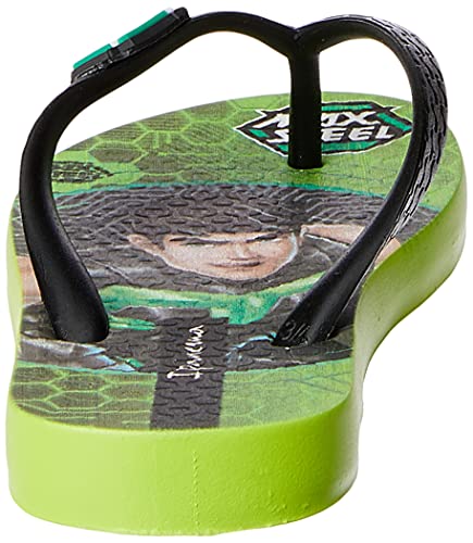 Chinelo Polly e Max Steel, Ipanema Kids, Criança Unissex, Verde/Preto, 27/28