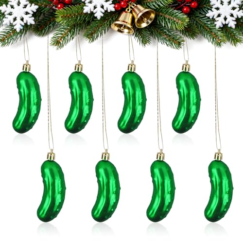 Joxessaien 8 Stück Gurke Baumschmuck Weihnachten, Gurken Anhänger...