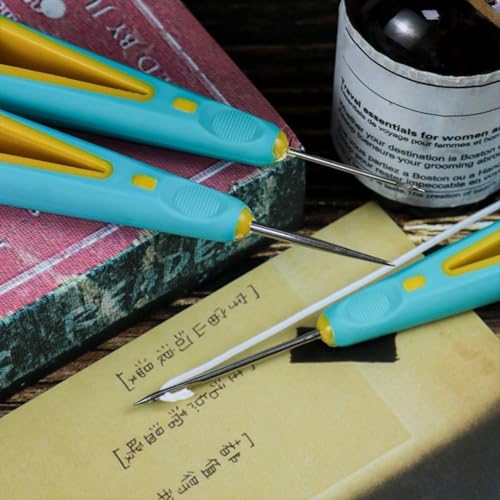 3 Stück grüne runde Lochkegel, Handbohrer, Stanznadel, Kerzen, Docht-Werkzeuge für DIY-Silikonformen, Stanzkerzenherstellung