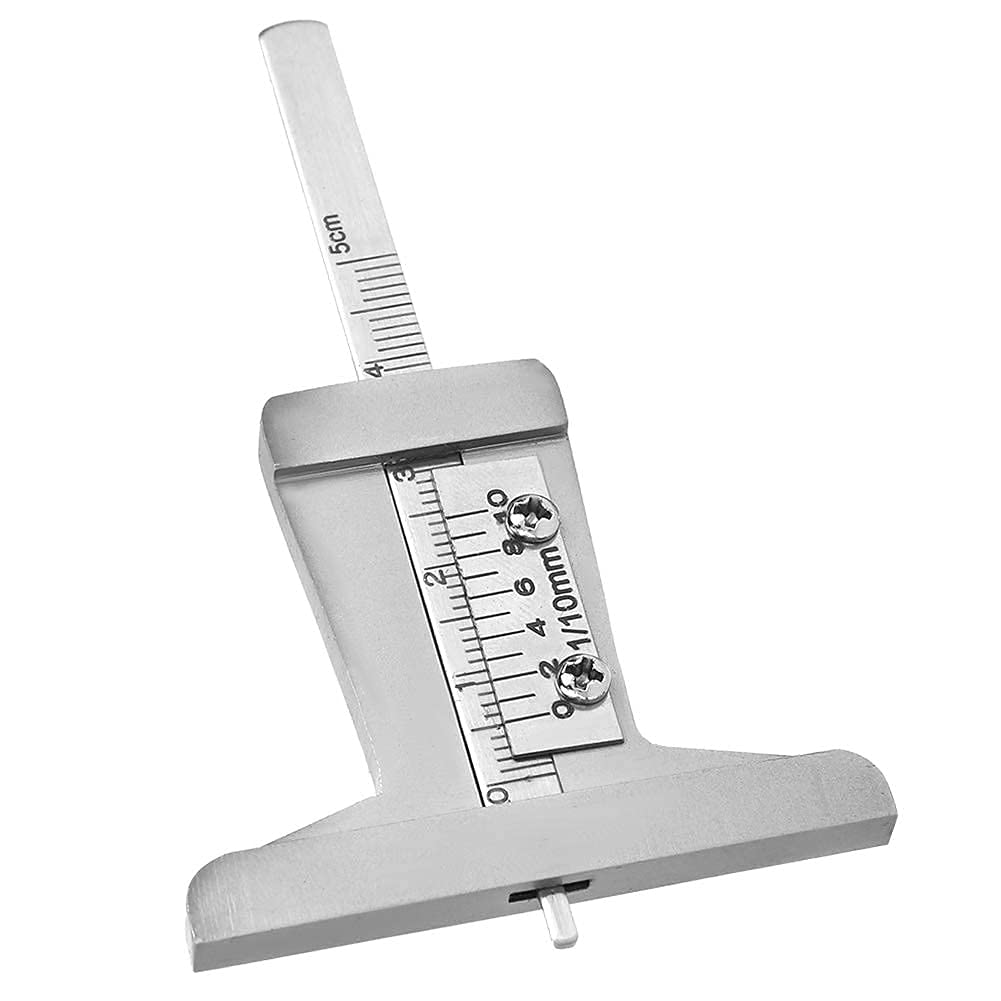 0-60mm/0-50mm Car Tyre Tire Tread Vernier Depth Gauge Stainless Steel Meter Ruler Caliper Measuring Tool Moto Truck