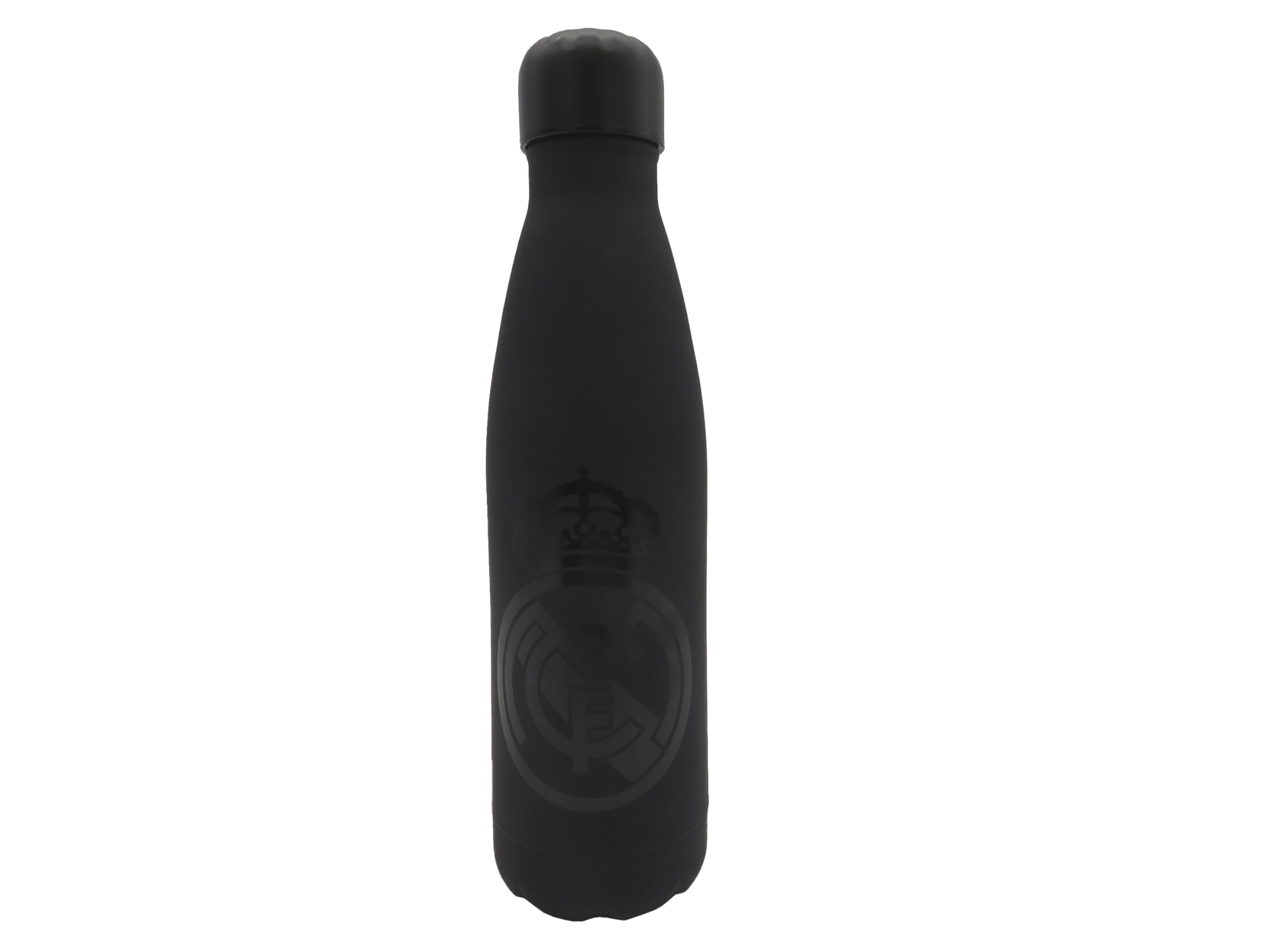 CYP Brands Real Madrid Steel Water Bottle, Water Bottle, Water Bottle, Airtight Closure, 550 ml, Black, Official Product