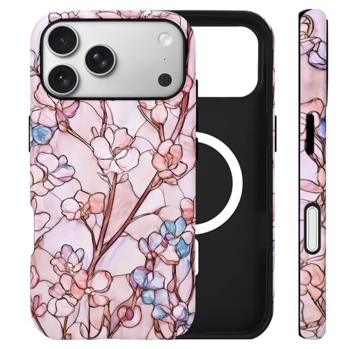 Coque iPhone 17 Pro MagSafe Tcaraersing antichoc à motif mosaïque