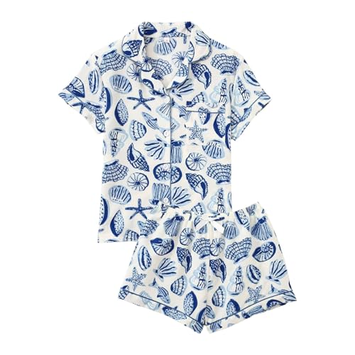 Pyjama confortable femme gilet floral et short fin contre les nuits fraîches