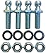 (4 Pack) 10mm Ball Studs With Hardware - 5/16-18 Thread x 1" Long Shank - Gas Lift Support Strut Fitting