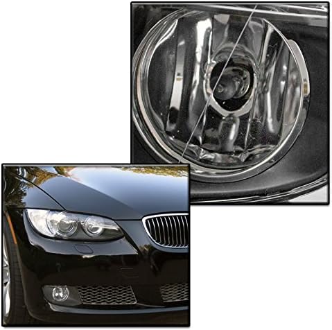Front Bumper Driving Fog Lights Lamps Black Compatible with 2007-2011 BMW 3 Series E92 E93 Coupe/Convertible