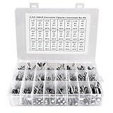 500pcs Electrolytic Capacitor Assortment Kit, YUEONEWIN 24Value 0.1uF－1000uF 10V/16V/25V/50V Electrolytic Capacitors for Arduino, Electronics Kit, Audio-Video DIY Project, Electronic Repair