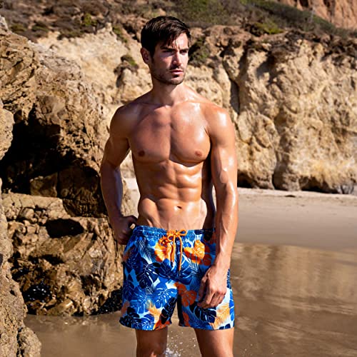 Capelle Miami Men's Luxury Swim Shorts - Blue Jungle4