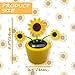 Solar Dancing Flower Sunflower Solar Powered Dancing Toys Car Swinging Toy Sun Powered Windowsill Decoration Holiday Car Dashboard Office Home Desk Decor