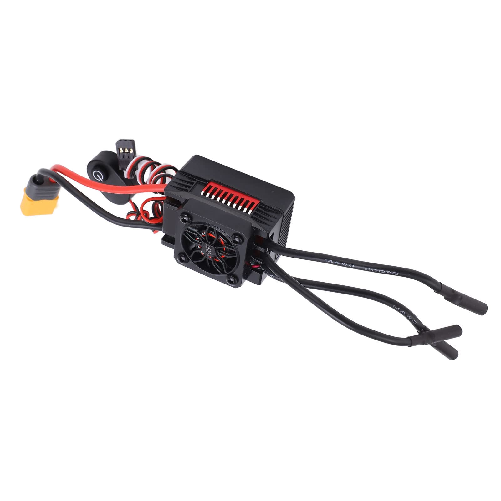 NutriEss Brushless ESC Waterproof Electronic Speed Controller 60A High Performance RC Model Car Accessory with XT60 to T Connector for 1/10 Scale Remote Control Vehicles