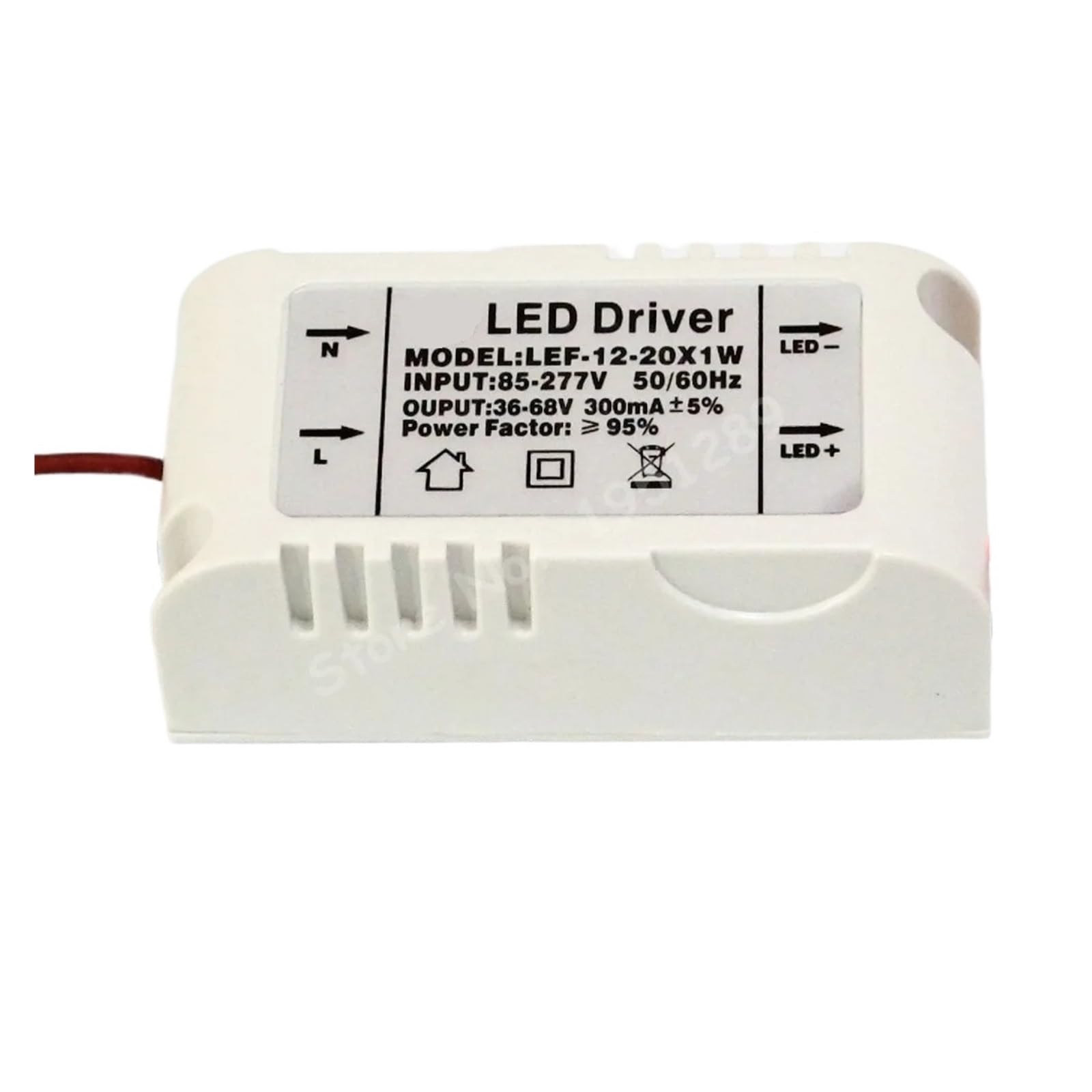 Driver LED 300 mA transformateur alimentation 12W 15W 18W 20W tension AC 220V DC 68V