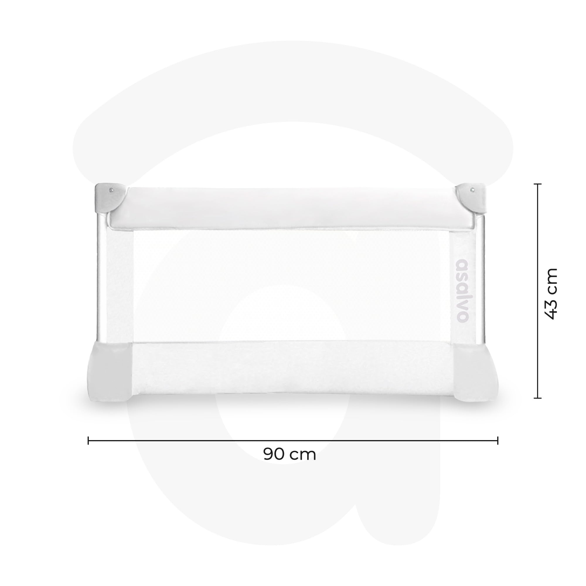 Asalvo 151508 Sponda del Letto, Bianco, 90 X 43.5 cm