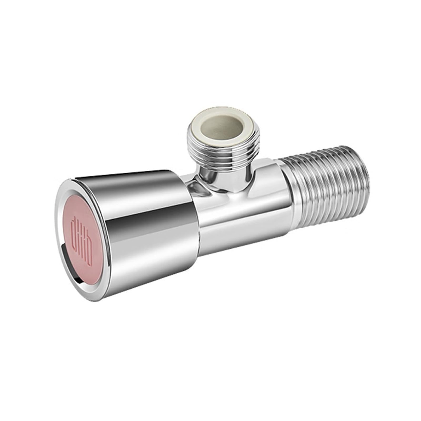 Thickened Brass Angle Valve G1/2 Ceramic Core Cold Hot Water Control Valve Red Plated Finish for Kitchen Bathroom(Red)