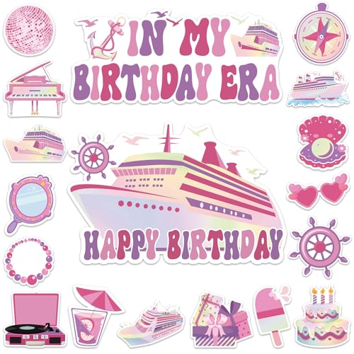 18 imanes decorativos rosas para cumpleaños en crucero
