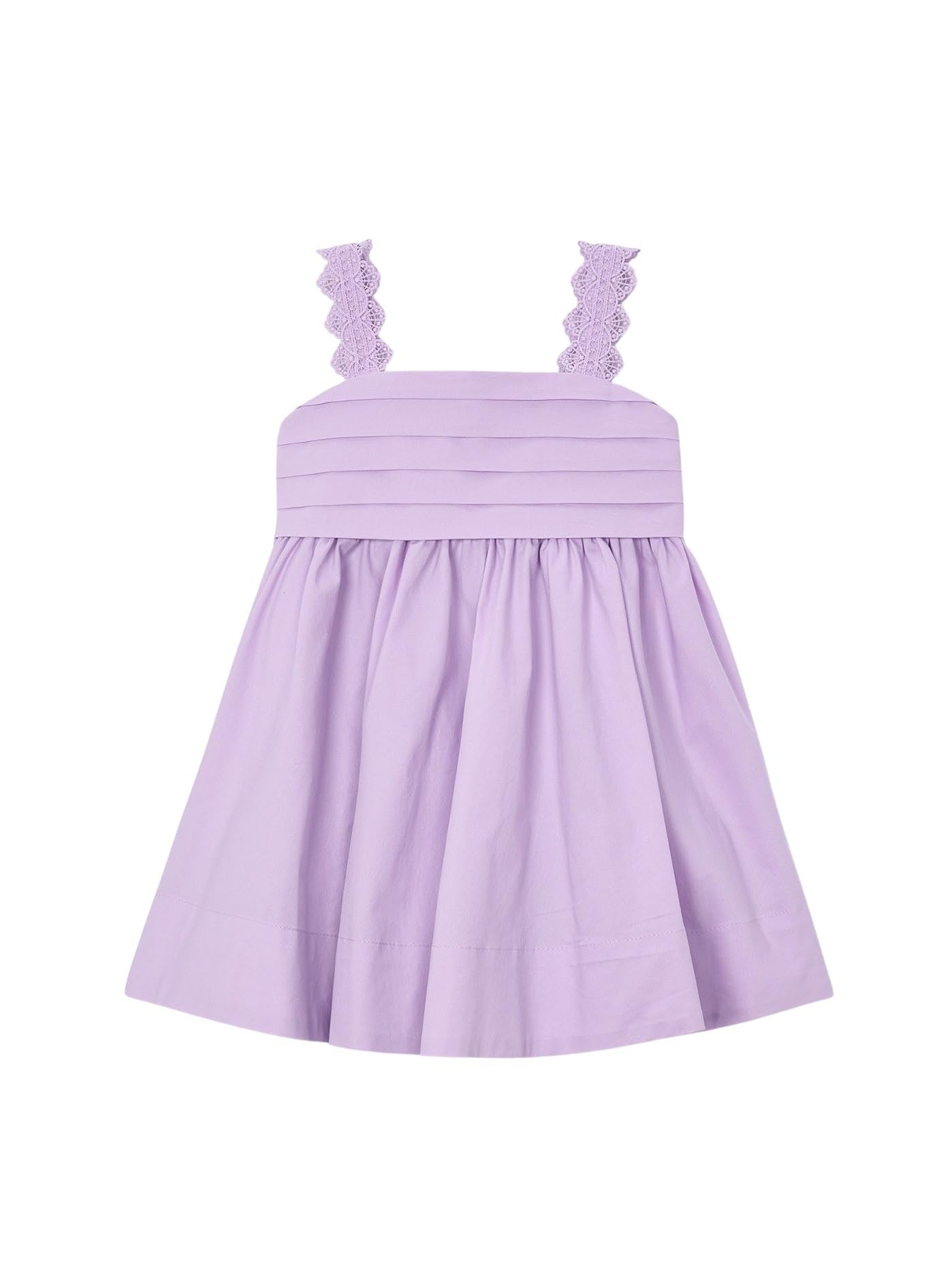 Mayoral Vestido Saten puntillas para niña Malva