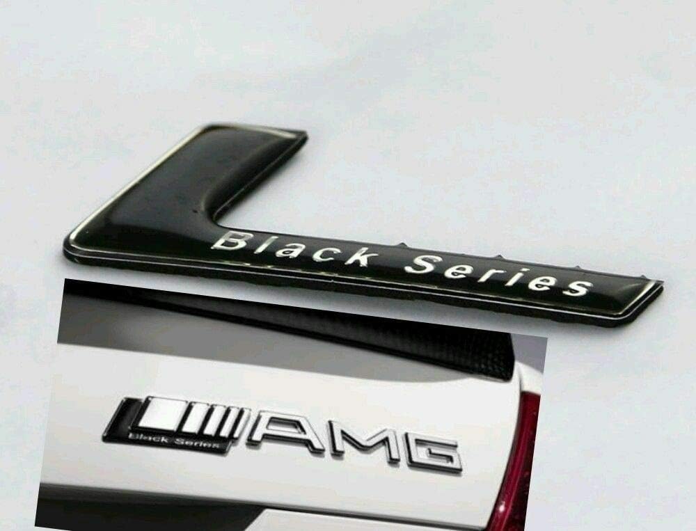 MB-L Silver Black Black Series Trunk Badge Emblem Sticker for Mercedes AMG GLE63S C63S GTS G63S C E S 63 E55 S65