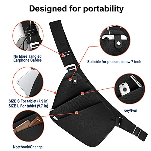 Anti-Theft Crossbody Bag for Women Men, Waterproof Shoulder Backpack Sling Chest Crossbody Bag Casual Daypack3