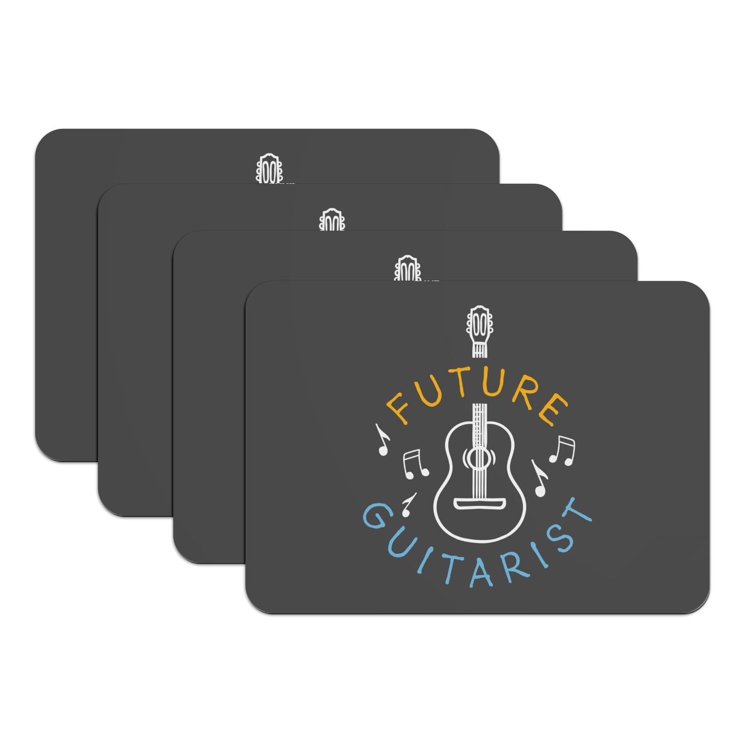 Set de table musique lot de 4 noir le cadeau idéal pour futur guitariste