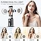 Auto Face Tracking Tripod mit 2 Selfie Licht, 360 ° Drehbar Handyhalterung für Smartphone, Smart Tracking Automatisch Gimbal Stabilisator for Vlog, Streaming, Video, Keine App, Gestensteuerung