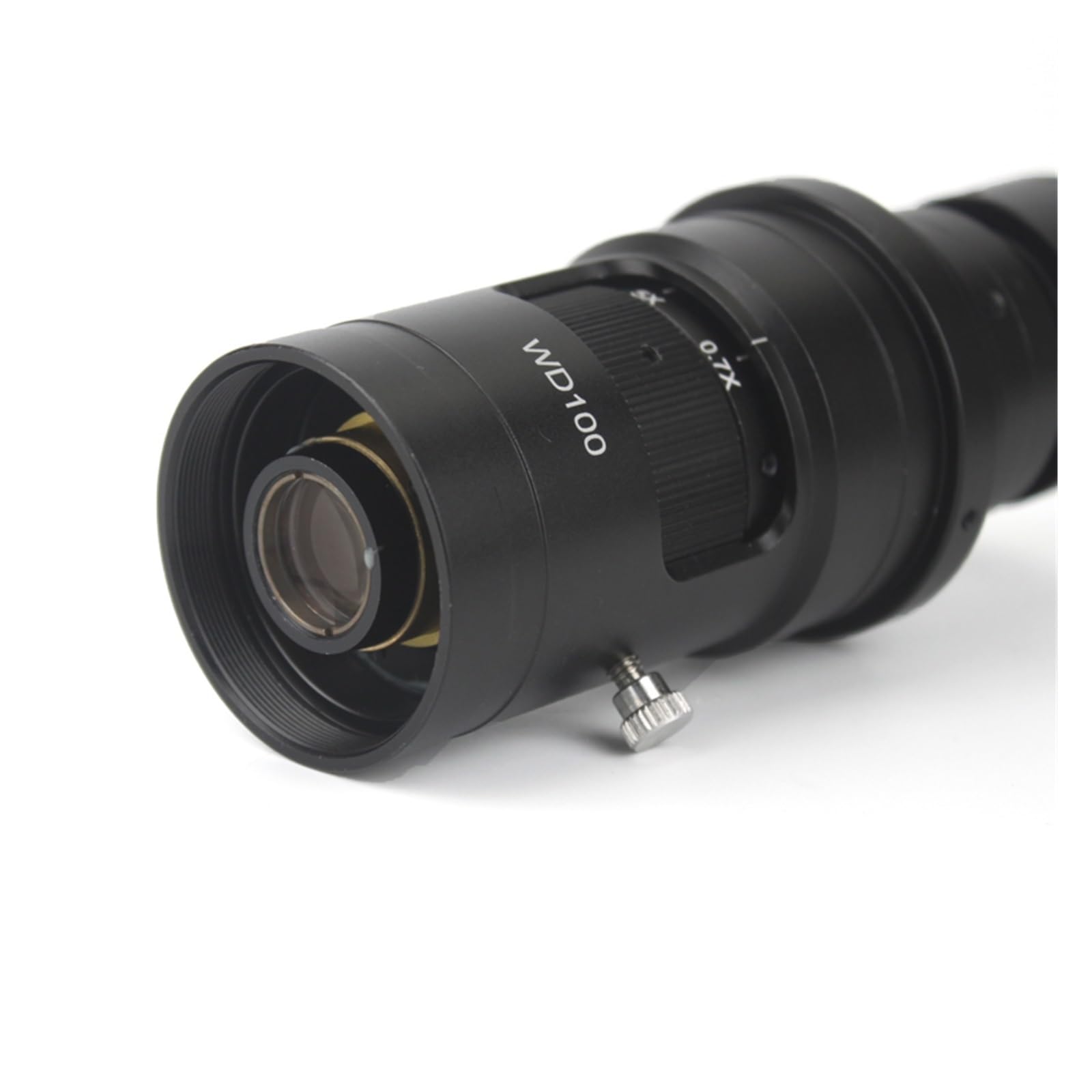 Professionelles Mikroskop-Objektiv, 10X- 200X 0,7X-5X WD100 Einstellbare Vergrößerung C-Mount-Zoomobjektiv Industrielle Videomikroskopkamera Einfach zu benutzen und einzurichten