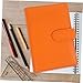 Angoily Accounting Notebook Notebooks Scrapbook Cover Document Folder Scrapbook Album Cover Diary Binder Cover Notepad Cover Diary Cover Decorative Notepad Shell Binder Shell Orange Pu