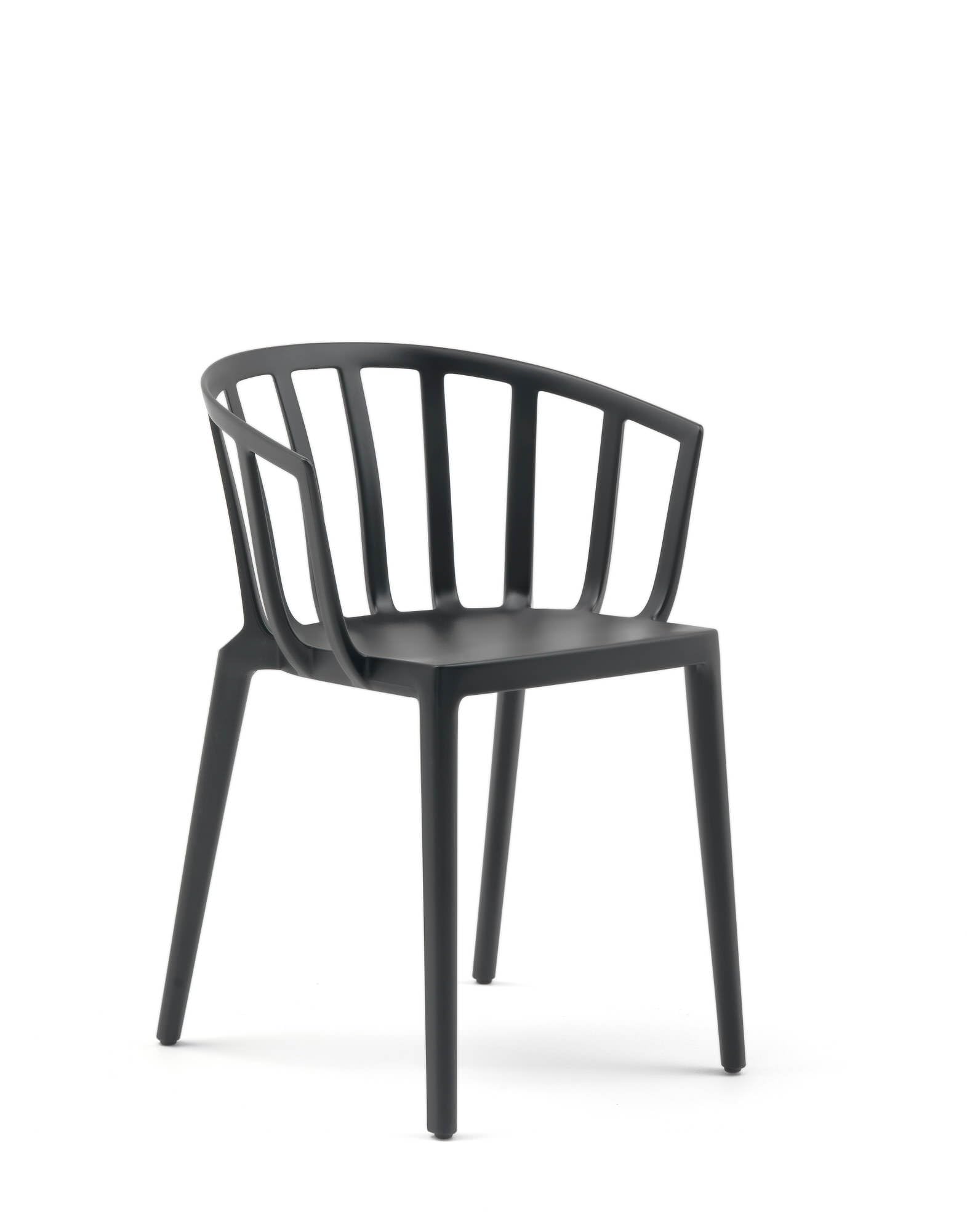 Kartell Venice Mat, Chair, Opaque Black, Set of 2 Chairs