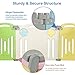 Costzon Baby Playpen, 14-Panel Foldable Kids Safety Activity Center Playard w/Locking Gate, Non-Slip Rubber Bases, Adjustable Shape, Portable Design for Indoor Outdoor Use (Colorful)