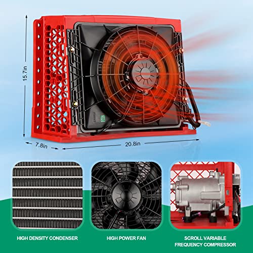 NEKPOKKA 12V electric air conditioners for RVs, trucks, construction vehicles, excavators, harvesters, agricultural machinery (12V)