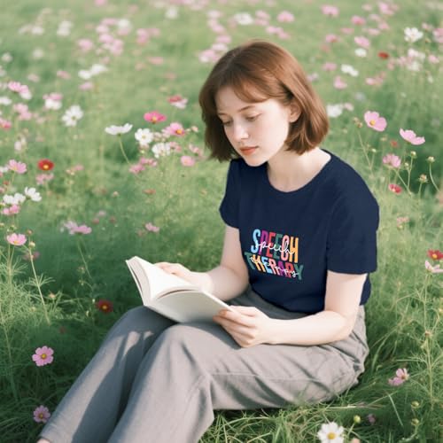 Speech Therapy Shirt for Women Speech Language Pathologist Shirts Therapist Tee Tops3