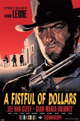 Laminated Film Maxi Poster featuring Clint Eastwood in A Fistful of Dollars 61x91.5cm