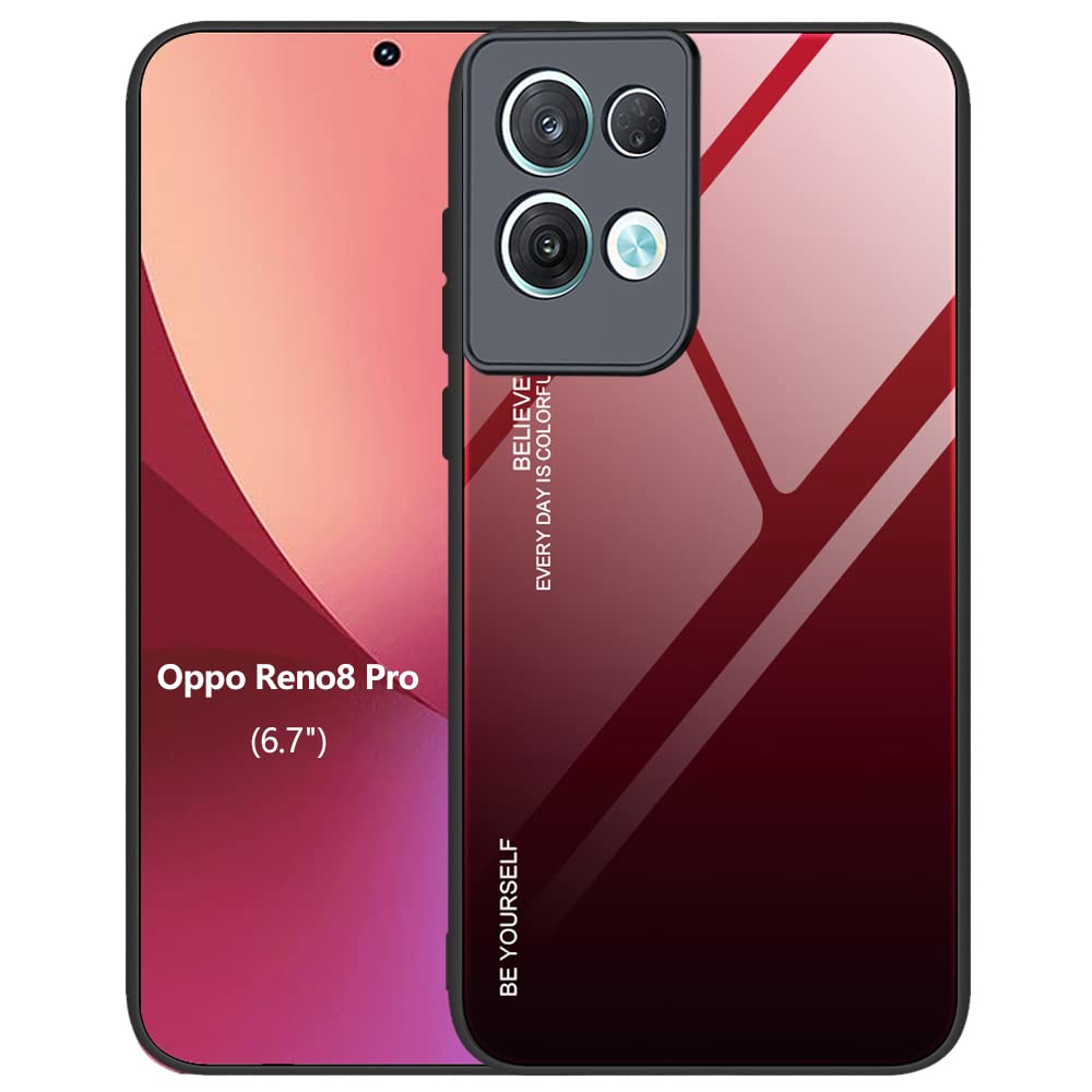 XINYEXIN Cover Per Oppo Reno8 Pro - Custodia In Silicone Morbido Con Motivo Tulipano Nero, Ultra Sottile, Antiurto