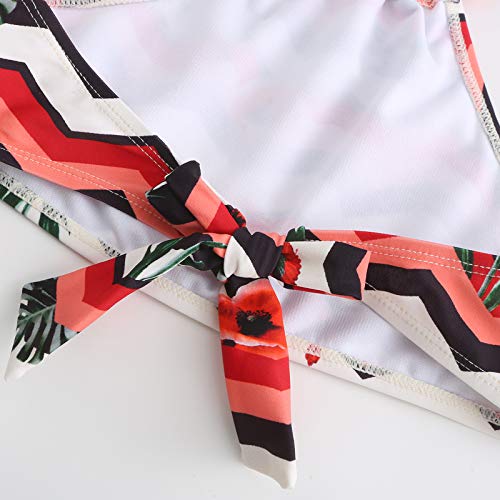 Image of Girls Two Piece Bikini Swimsuits Hawaiian Floral Bathing Suit for Kids Summer Beach Swimwear Set 3-16 Years