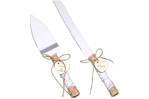 Rustic Senover Love Sign Wedding Cake Knife and Server Set