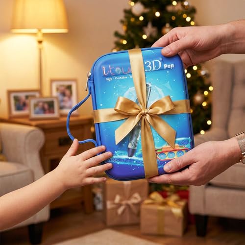 Image of WOL 3D Cartoon Printed Pencil Case with Compartments | Large Capacity Stationery Organizer Zipper Pouch, Water-Resistant Pen Holder for Girls, Boys, Kids, School, Travel & Office Use - Blue