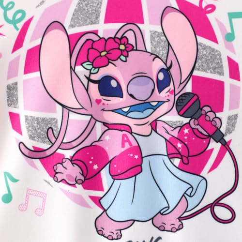 Image of Disney Frozen Princess Minnie Stitch Girl Clothes Long Sleeve Knot Front Sweatshirt Flare Pants Fall 2 Piece Outfit 2-9Y